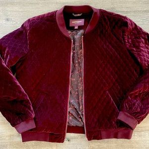 Quilter Velvet bomber jacket